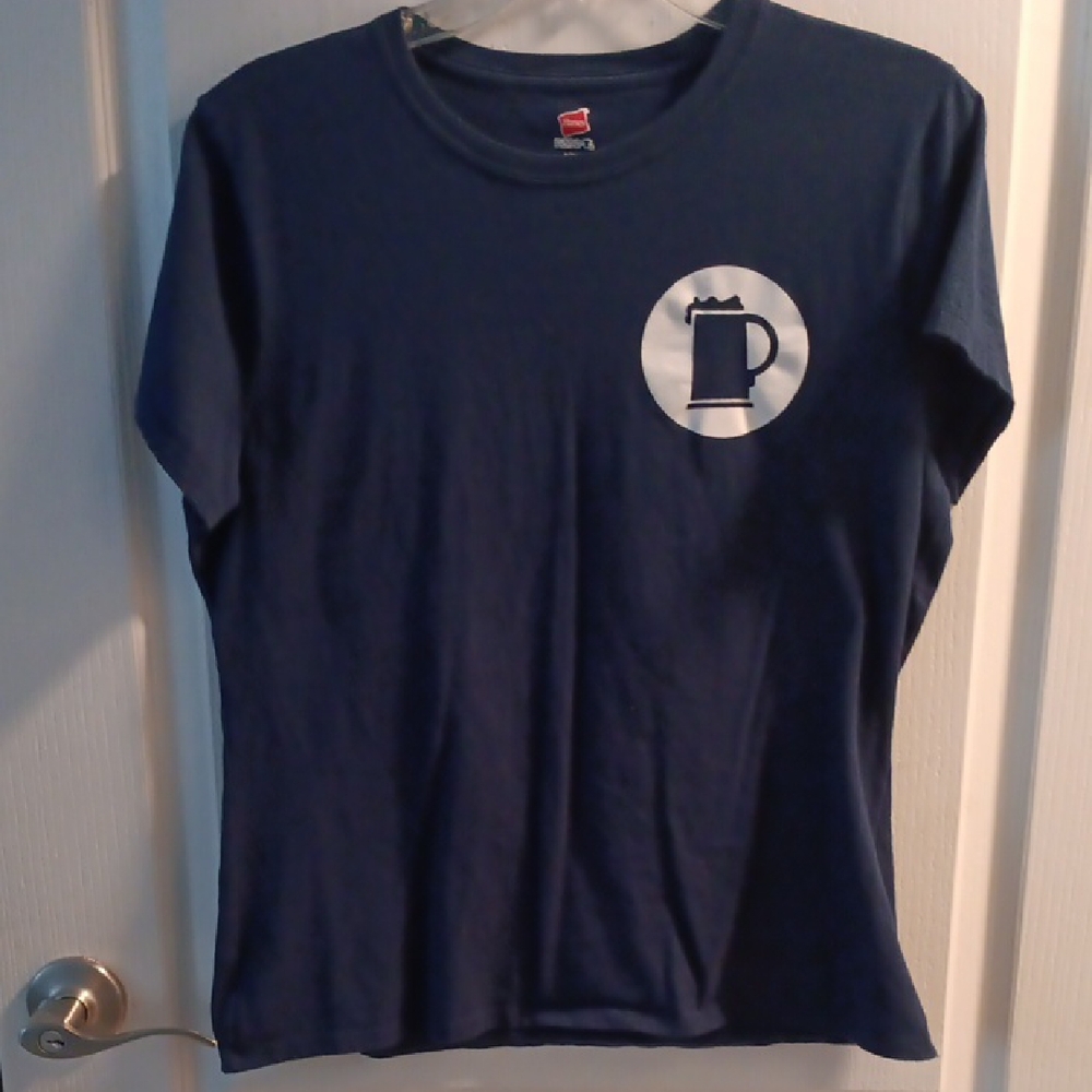 Hanes Dark Blue T-Shirt with Beer Mug Graphic